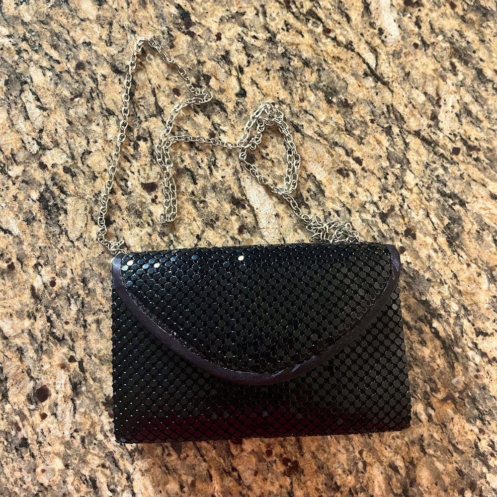Lulu Townsend 🖤 Black Sequin Clutch and Shoulder Purse